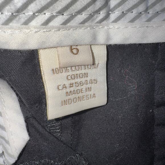 J Crew Chino Broken-in Women Shorts Size 6 Black 100%Cotton Summer Spring Causal - Picture 7 of 8